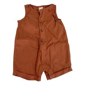 Carter’s Brown Linen Tank Romper Size 3 Months